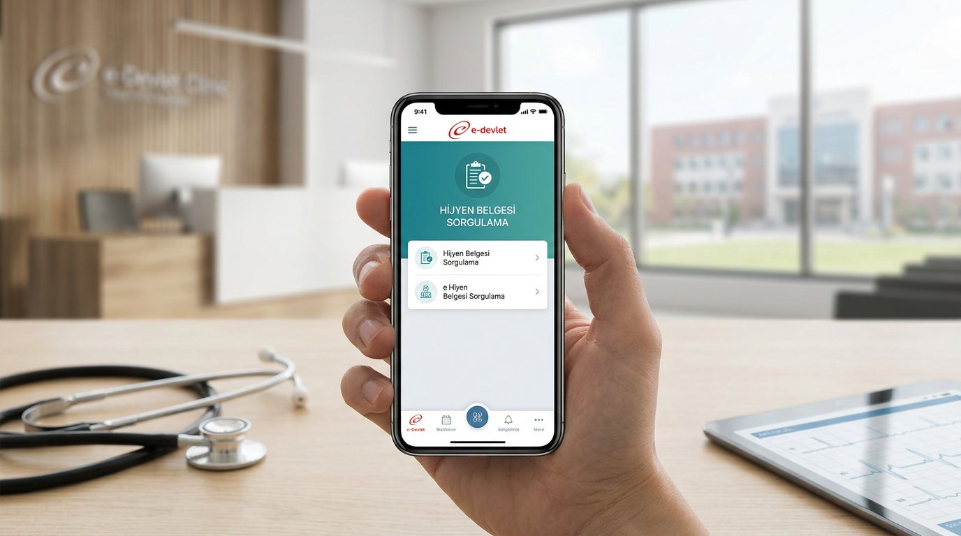 e-devlet hijyen belge sorgulama mobil ekran