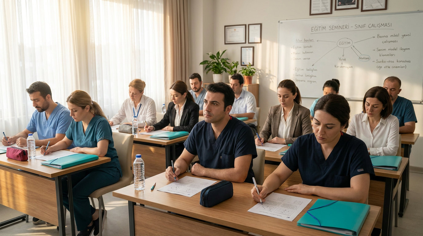 MEB onaylı hijyen belgesi sınavı sınıf ortamı