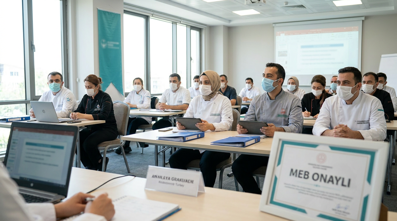 MEB onaylı hijyen eğitim sertifikası alan gıda sektörü çalışanları