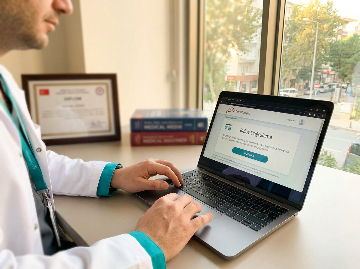 E-devlet ekranında hijyen belgesi sorgulama ve doğrulama işlemi