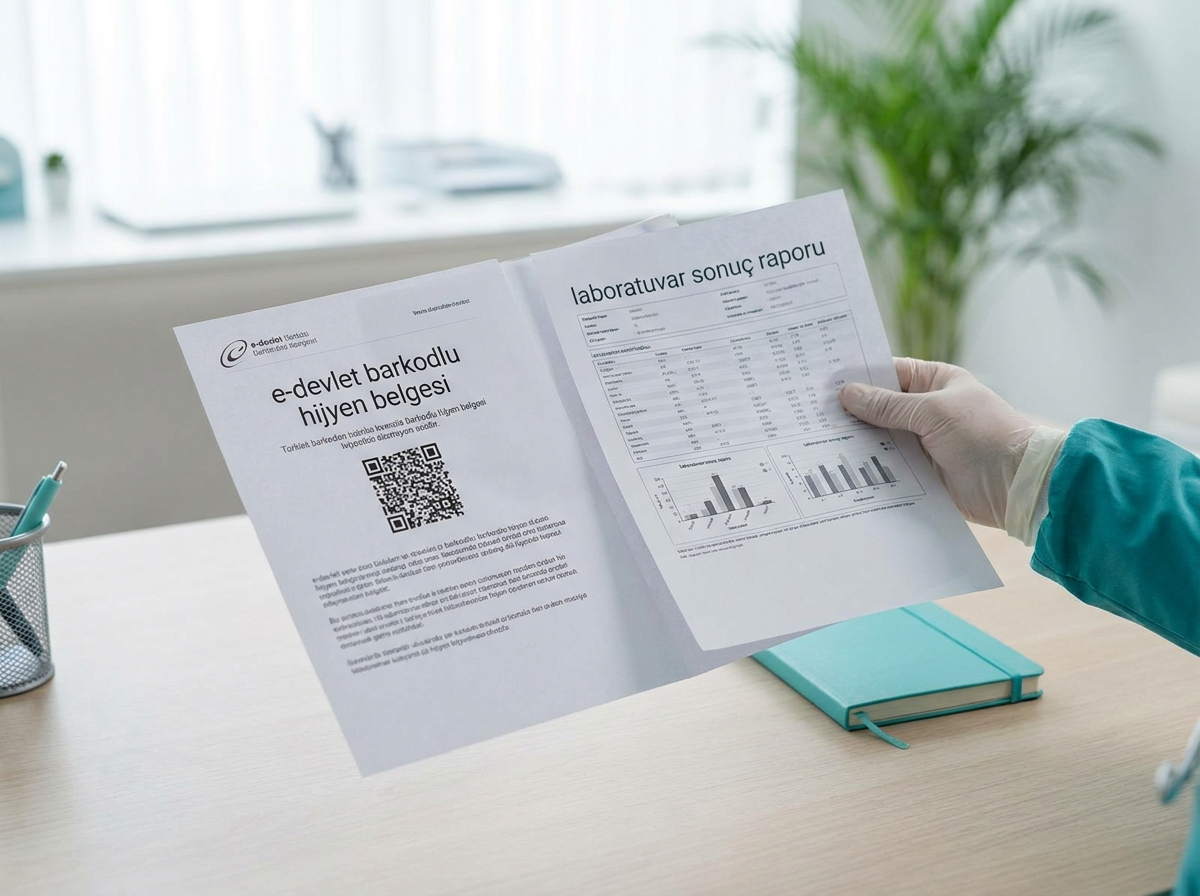 hijyen belgesi ve portör testi laboratuvar raporu karşılaştırması